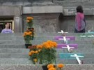 Praça vira altar para homenagem antiviolência, no México