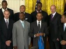 Obama recebe o time campeão da NBA em 2011 na Casa Branca