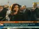 Kirchner transforma chegada de fragata em ato governista