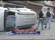 Empresário é executado e carro capota na Grande São Paulo