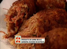 Croquete de Carne Seca e Abóbora do Dia Dia