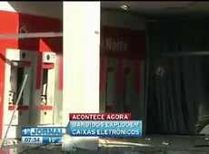 Bandidos encapuzados explodem caixas-eletrônicos em SP