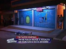 Dois homens tentam assaltar mercado mas PM reage
