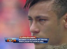 Neymar chora em jogo de despedida