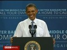 Parabéns atrasado interrompe discurso de Obama