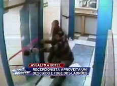 Recepcionista aproveita descuido e foge de ladrões