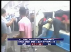 Passageiros colocam fogo em trem no RJ