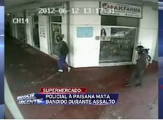 PM mata ladrão que assaltava mercado