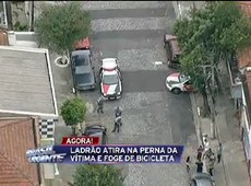 Ladrão atira em vítima e foge de bicicleta