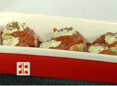 Nhoque Funcional de Batata Doce com Frango e Tofupiry