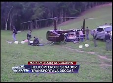 PF apreende helicóptero com 400kg de cocaína