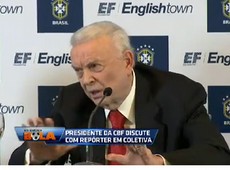 Presidente da CBF discute com repórter durante entrevista coletiva