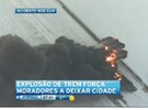 Explosão de trem força moradores a deixar cidade