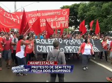 Protesto do MST fecha dois shoppings em SP