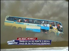 MG: Ônibus cai de ponte e deixa 51 feridos