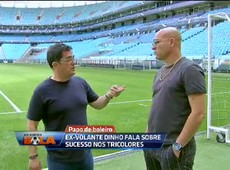 Fernando Fernandes bate papo com ex-volante Dinho