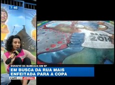 SP: Rua tem 250 metros de pintura da Copa