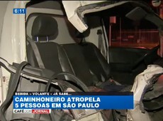 SP: caminhoneiro embriagado atropela cinco pessoas