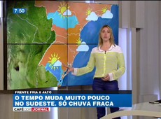 Frente fria avança do Sul para o Sudeste
