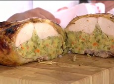 Frango Recheado com Cuscuz Marroquino