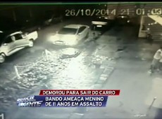 Homens ameaçam menino de 11 anos durante assalto