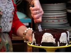 Bolo de Sorvete com Brownie