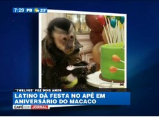 Latino faz festa de aniversário para macaco