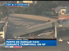 SP: teto de hangar desaba em Congonhas