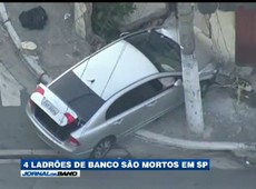 Quatro assaltantes morrem após tiroteio com a polícia