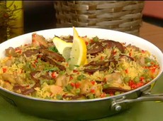 Paella de Frango com Linguiça