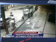 Frentista é agredido por assaltantes