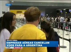 Mais de 30 voos com destino à Argentina são cancelados