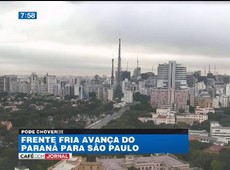 Frente fria avança do Paraná para São Paulo