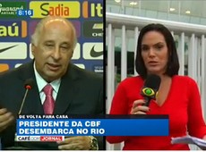 Del Nero desembarca no RJ e vai para casa