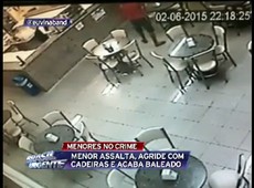 Menores tentam assaltar sorveteria e são surpreendidos por policial