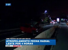 SP: atropelamento fecha Radial Leste por 4 horas