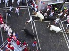 Trs turistas levam chifradas de touros em festival na Espanha