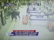 Policial morre e criança fica no meio de tiroteio em supermercado
