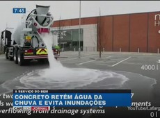 Concreto absorve água da chuva e pode evitar enchentes