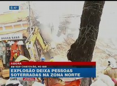 RJ: escombros começam a ser retirados em local de explosão
