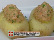 Batatas recheadas com frango