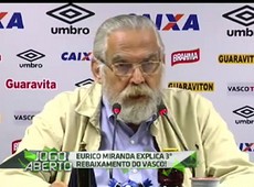 Eurico assume responsabilidade por rebaixamento do Vasco