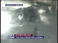 Policial é baleado por ladrões na porta de casa