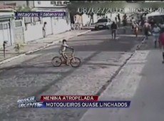 Menina é atropelada e vizinhos tentam linchar motoqueiro