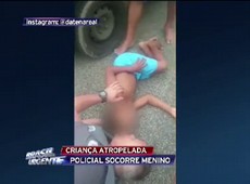 Policial acalma e socorre menino atropelado