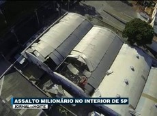 Assalto em transportadora tem tiroteio, explosão e caminhão pegando fogo