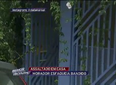 Homem esfaqueia assaltante que invadiu sua casa