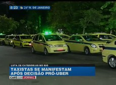 RJ: taxistas se manifestam após decisão em favor do Uber