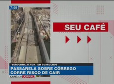 Moradores de Guarulhos têm de passar sobre ponte deteriorada
