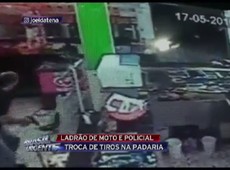Ladrão troca tiros com policial em padaria